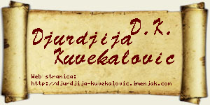 Đurđija Kuvekalović vizit kartica